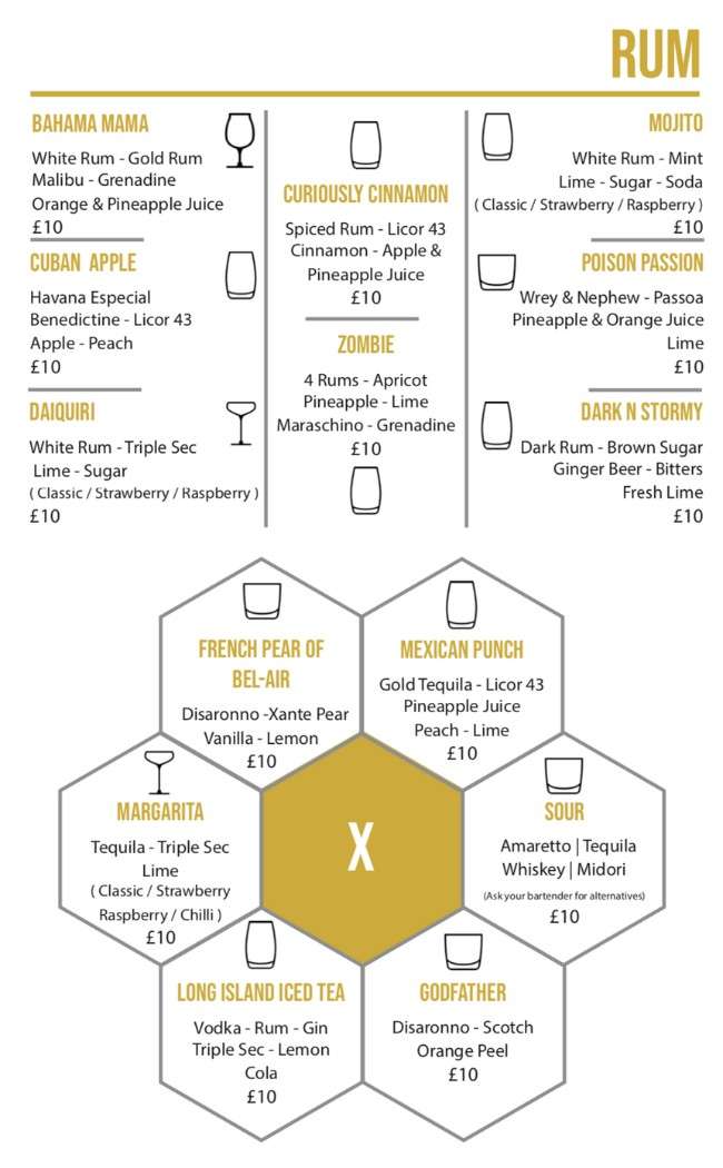 vudu york drinks menu spirits